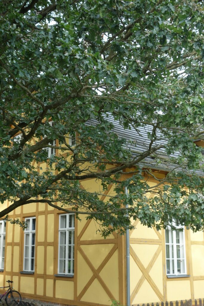 Gelbes Fachwerkgebäude Glashütte