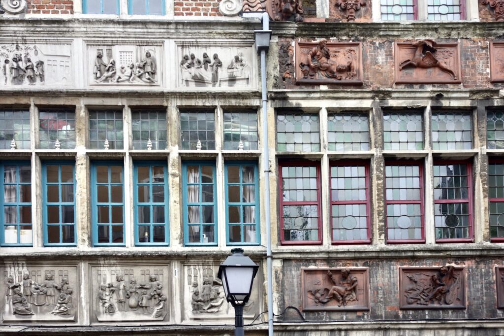Detail der Renaissancefassaden in Gent